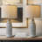 25" Ceramic Modern Table Lamp,suitable For Living Room,bedside Table,office,and Home Reading.