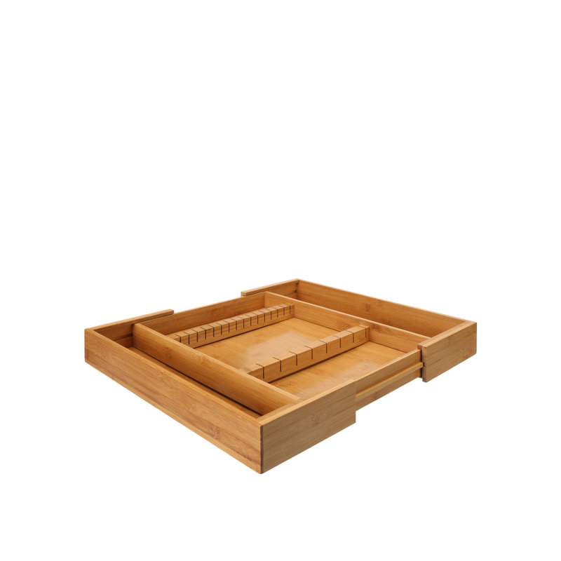 Bamboo Rectangle Utensil Storage Set