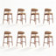 Chaise basse en noyer (paquet de 8)-322037081-322037090