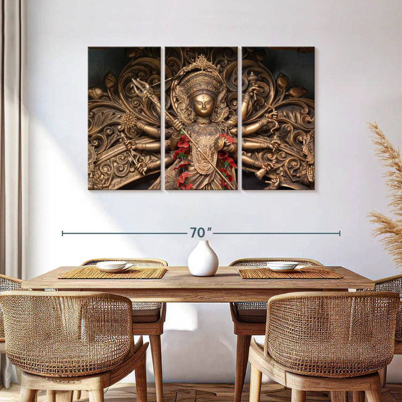 Adella Durga Puja, 36" H x 57" W