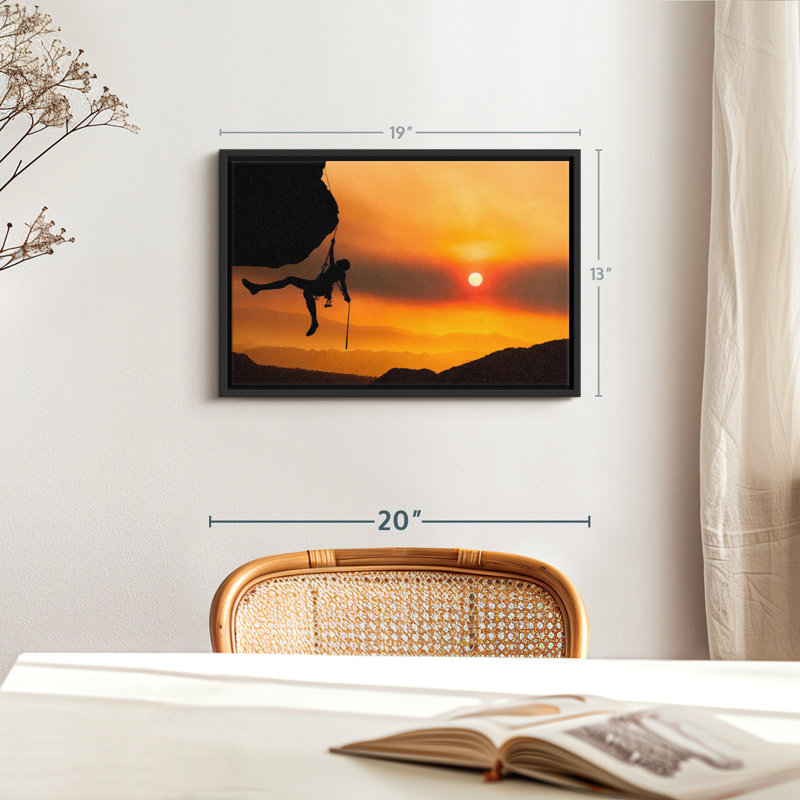 «Climber Against Pretty Sky», reproduction sur toile, H 13 po x l 19 po