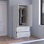 Armoire avec portes doubles, 2 tiroirs et tringle-236481374