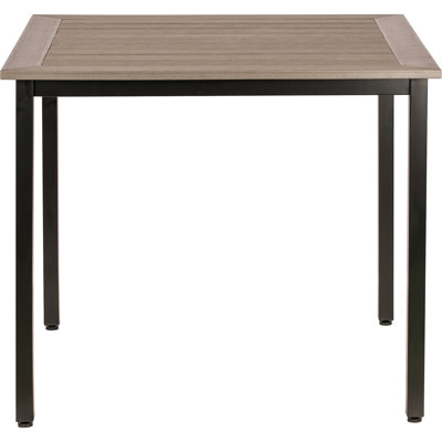 Square Metal Outdoor Bistro Table , 30.6'' in. W 30.6'' in. D