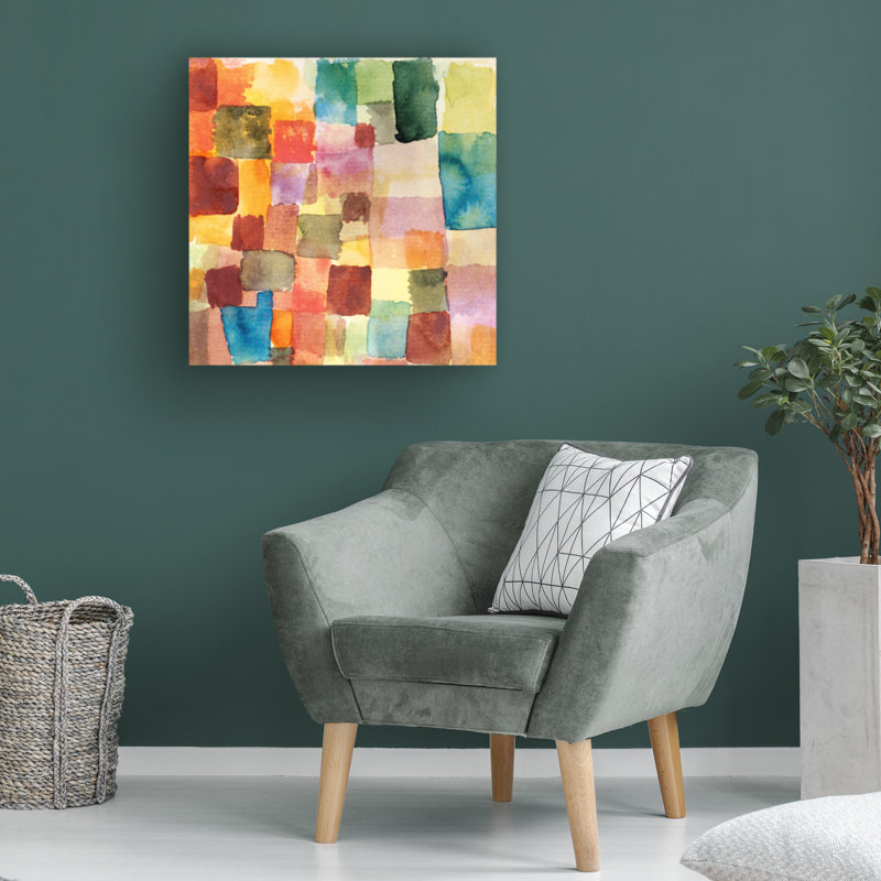 Art sur toile par Paul Klee, Collection de maîtres bolognais (1914), H 35 po x l 35 po