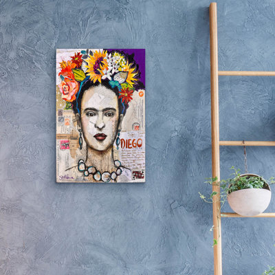  «Frida And Diego» par St Hilaire Elizabeth, art mural en verre acrylique, 16 po x 24 po