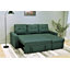 Canapé-lit modulaire convertible en forme de L, mobilier d'appartement élégant, canapé-lit escamotable pour petits espaces et salons, vert bleuâtre-1941141599