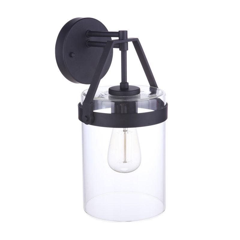 Lanterne murale d'extérieur Steadham Midnight, H 14,13 po x l 7,63 po x P 8 po