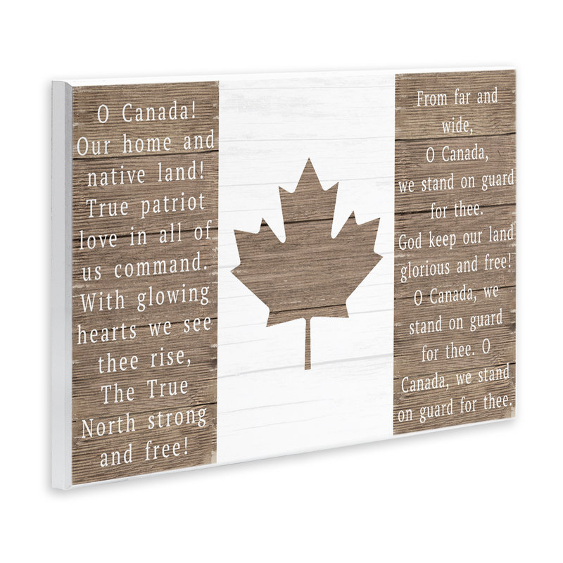 Plaque murale «O Canada», par Lil 'Rue, H 10 po x l 15 po