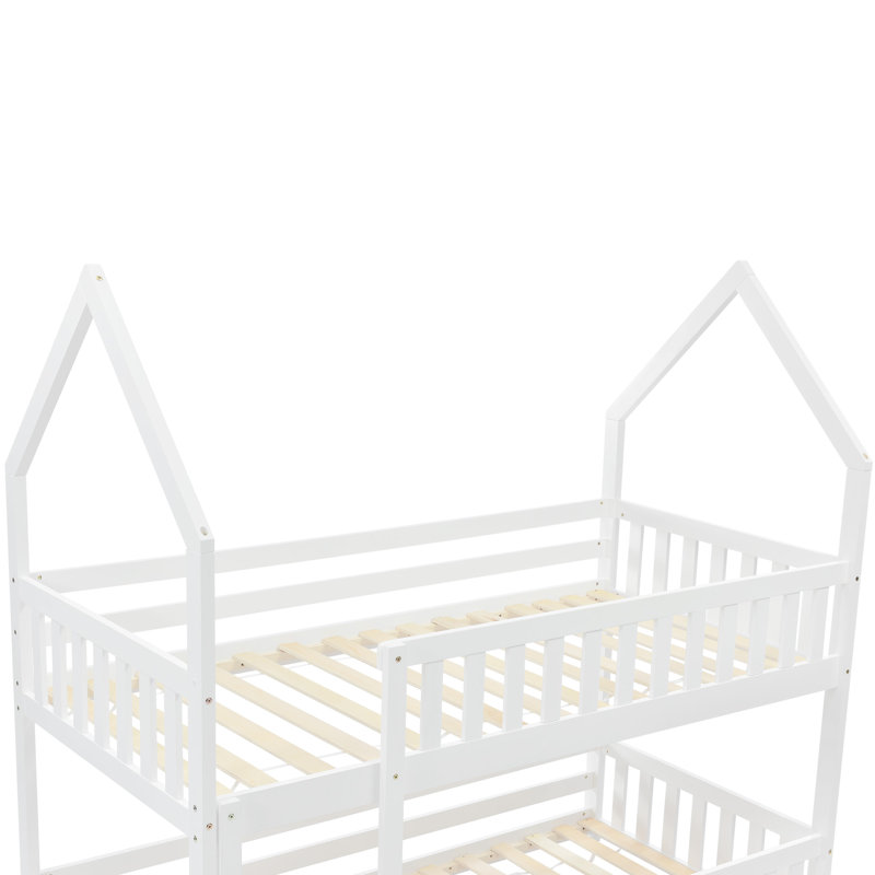 Single (3') Bunk Bed Bed Frame with Built-in Ladder Included