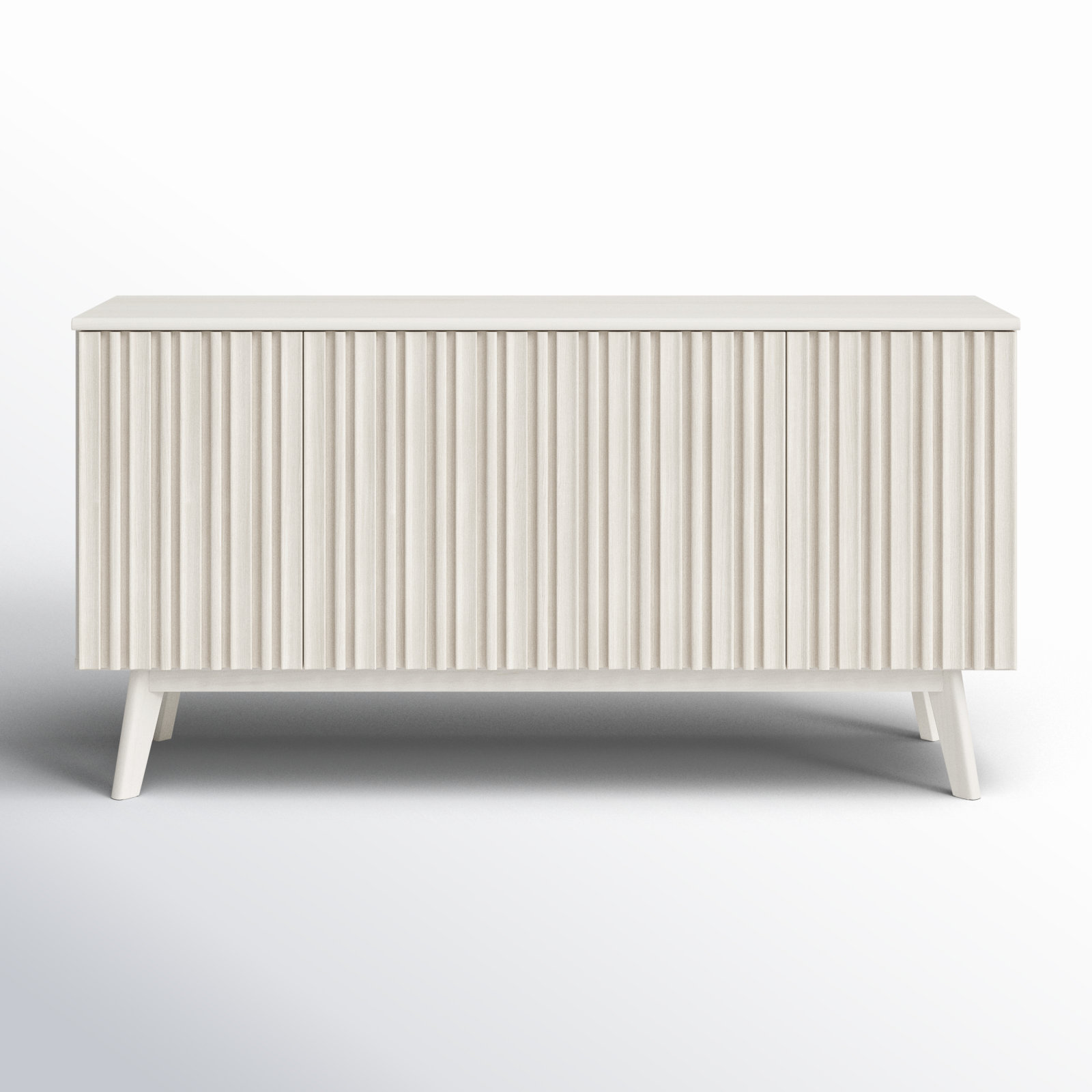 Helena 62'' Media Console, Bleached White
