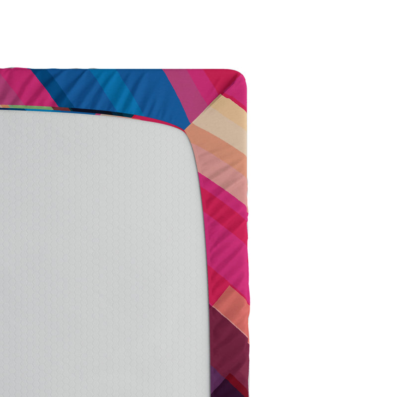 Microfiber Abstract Fitted Sheet, Twin Fitted Sheet