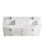 Meuble-lavabo 71 po avec lavabo double 71 po, meuble-lavabo autoportant blanc avec trou pour robinet