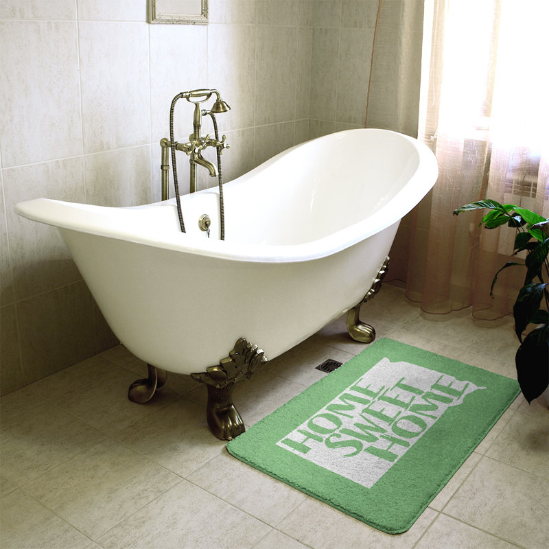 Tapis de bain, l 17 po x L 21 po, Vert