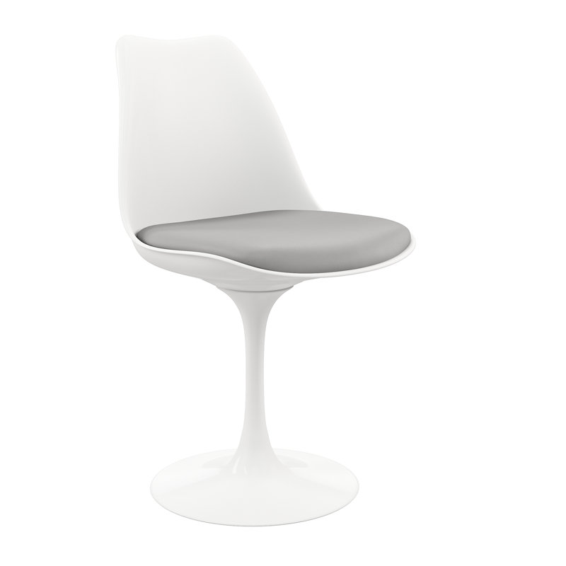 Chaise d'appoint pivotante Modholic Tulip, gris (ensemble de 2), Gris, 2