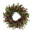 Couronne de Noël pré-illuminée DEL de 24 pouces avec minuterie automatique et 8 effets