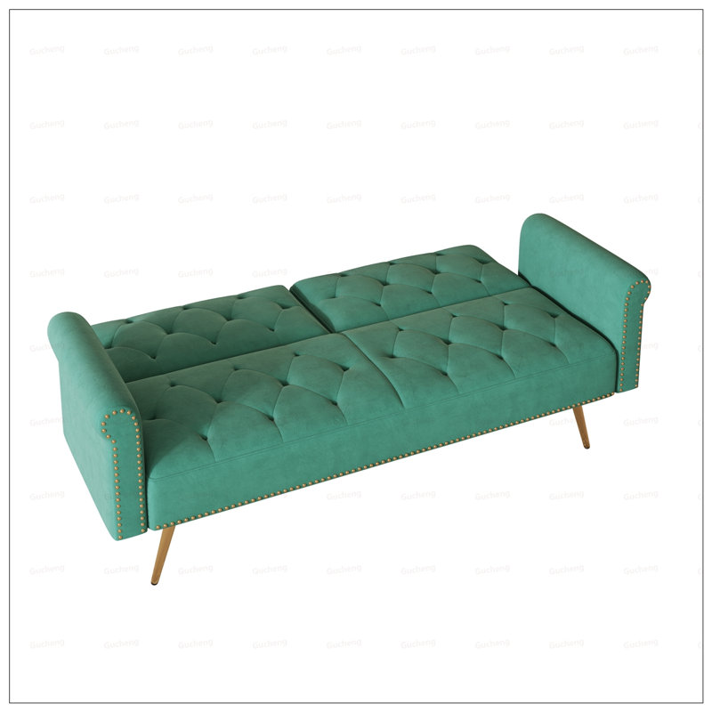 Canapé-lit polyvalent avec coussin moelleux et conception ergonomique pour un confort et une flexibilité ultimes, Vert