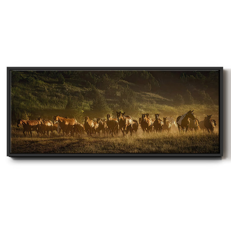 Wild and Free III- Framed Canvas, 8" H x 20" W