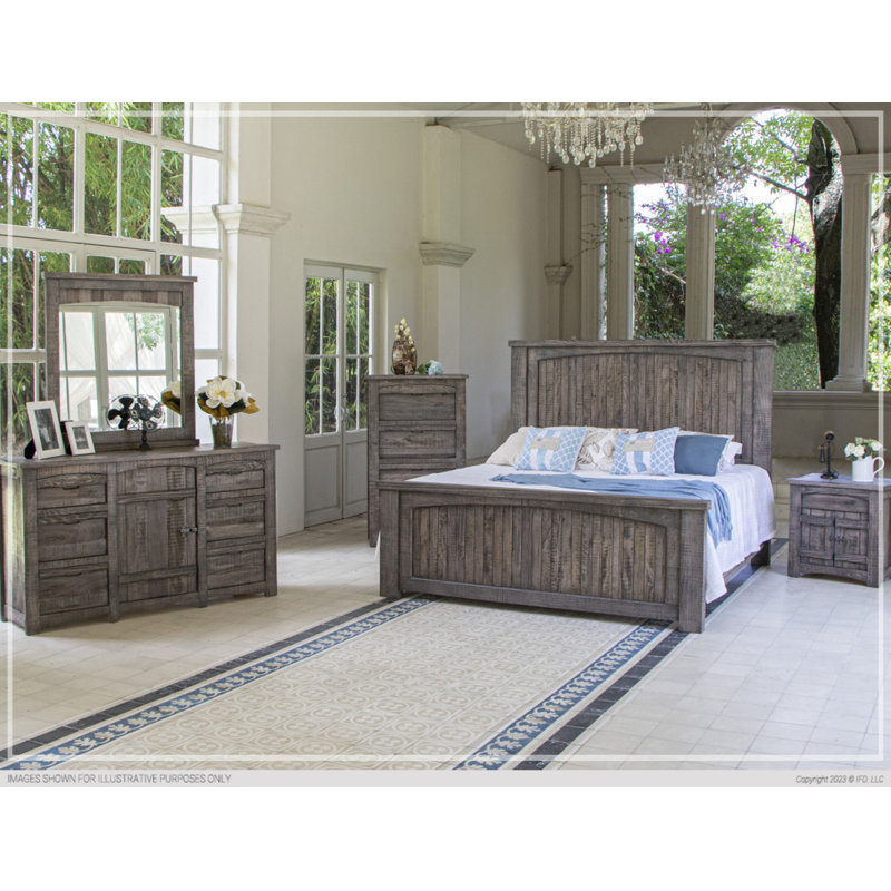 Faran Solid Wood Standard Bed, Queen
