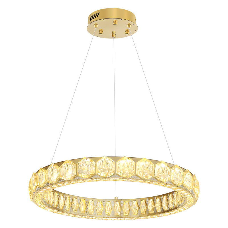 Lustre en cristal 24 po pour salon