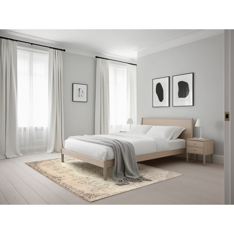Tapis oriental beige, Rectangle 5 pi x 7 pi