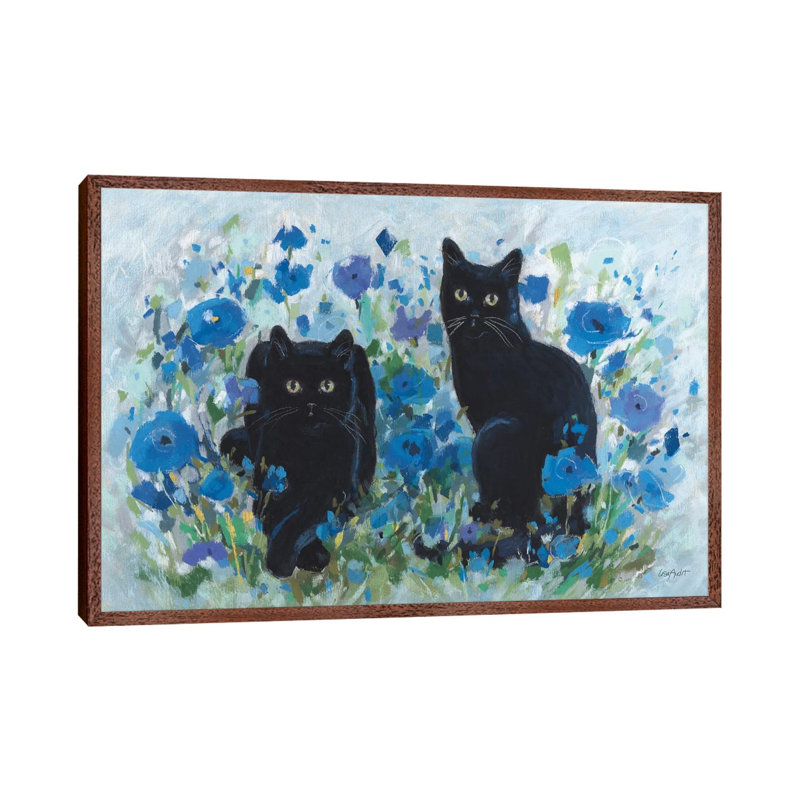 Blueming XII by Lisa Audit - Painting on Canvas, Classic Brown Wood Framed, 66.04cm H x 101.6cm W x 3.81cm D