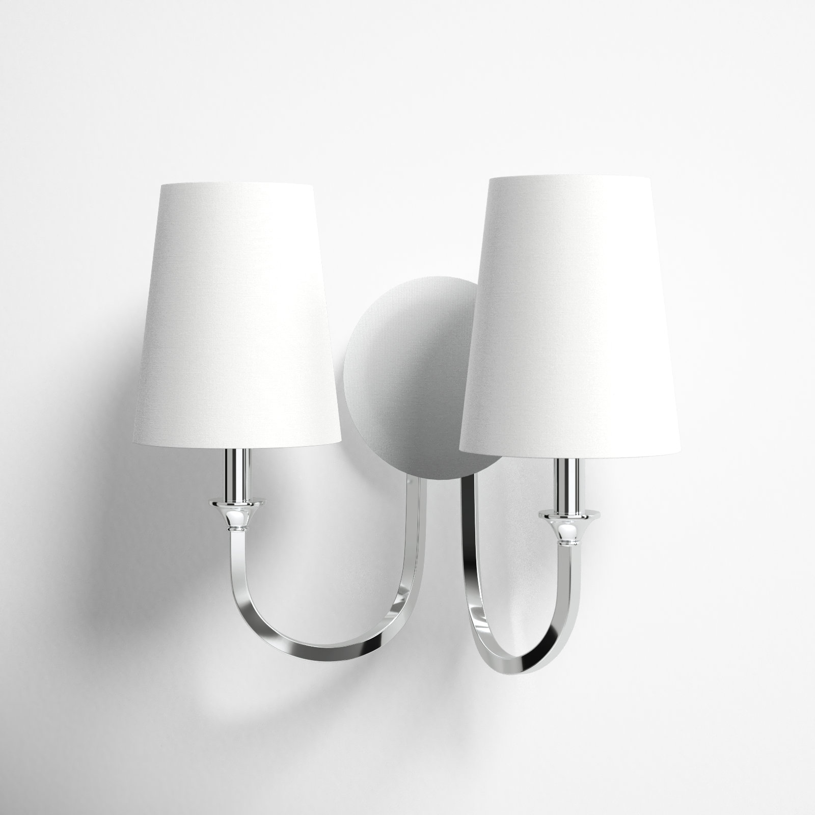 Ikenna 2 Light Dimmable Armed Sconce, Polished Chrome