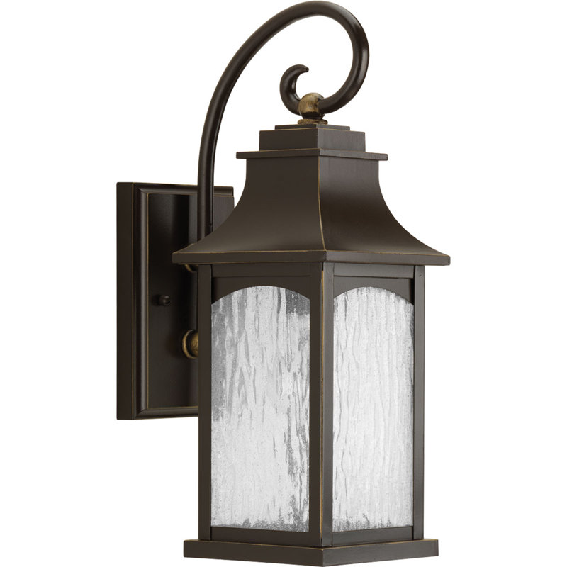 Lanterne murale d’extérieur 1 luminosité Abou, Bronze huilé