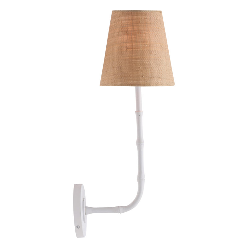 Artois 1 - Light Armed Sconce, White, Natural
