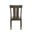 2 chaises de salle à manger rembourrées rustiques en bois brun