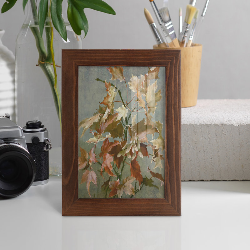 Automne antique II - impression encadrée avec verre, L 4 po x H 6 po x P 1 po, Cadre châtaignier