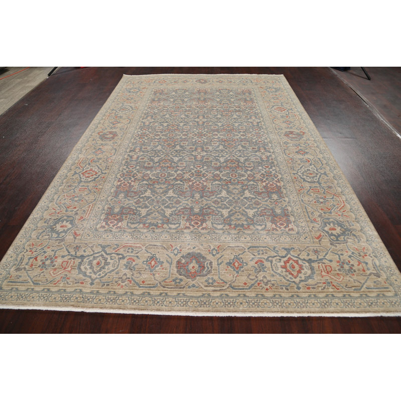 Tapis oriental vert foncé / beige / rouge