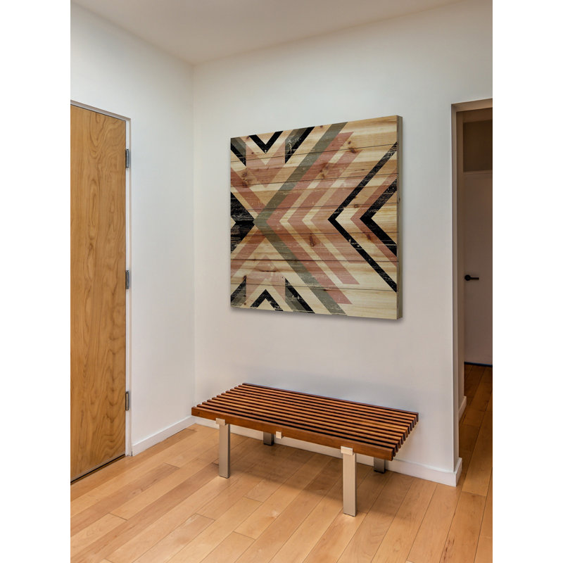 « dueling direction », impression sur bois, H 24 po x l 24 po