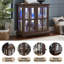 Vitrine lumineuse Curio, vitrine antique avec portes en verre-107825730