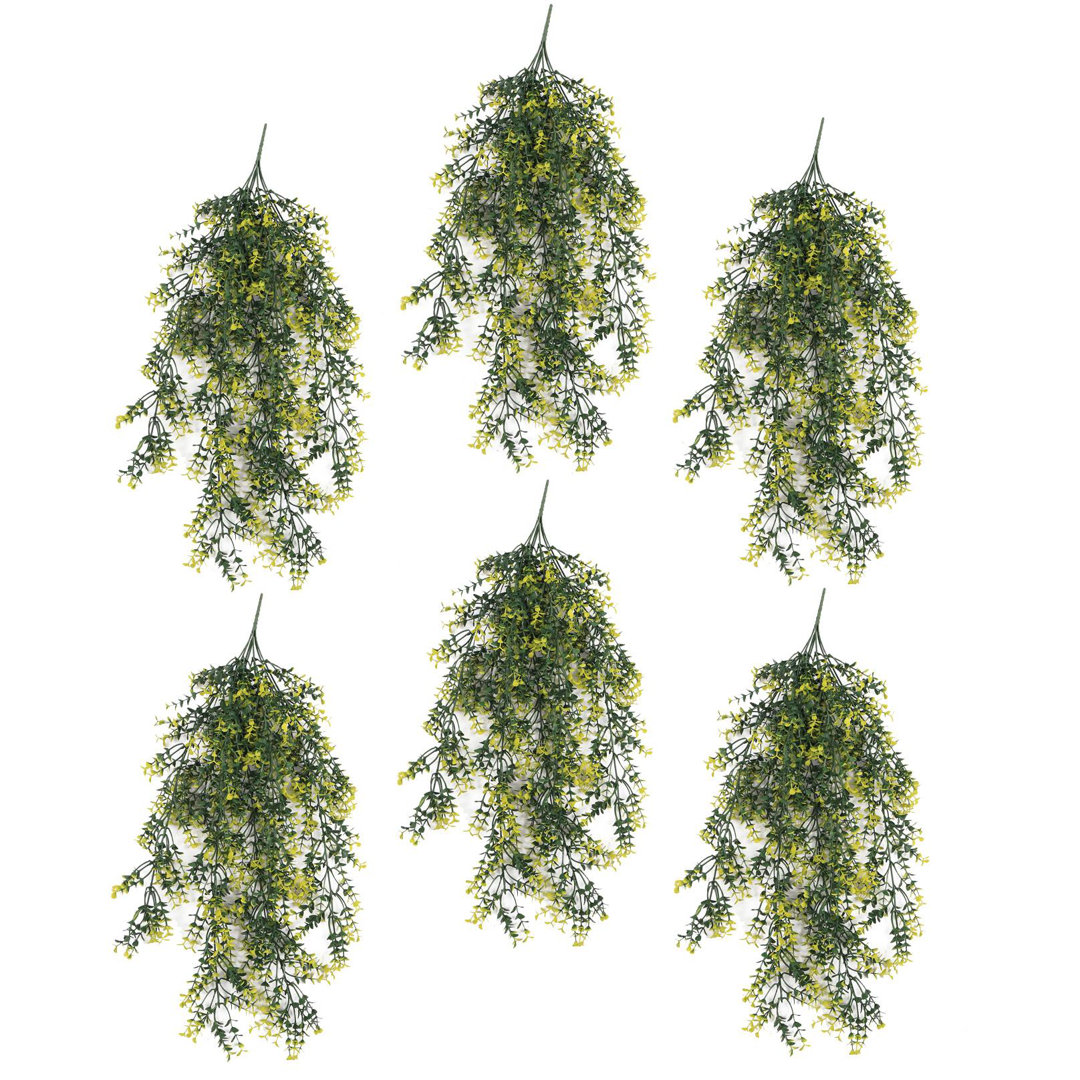 Multipack Hanging Plants Fire / UV Resistant 76cm Faux Fern Plant