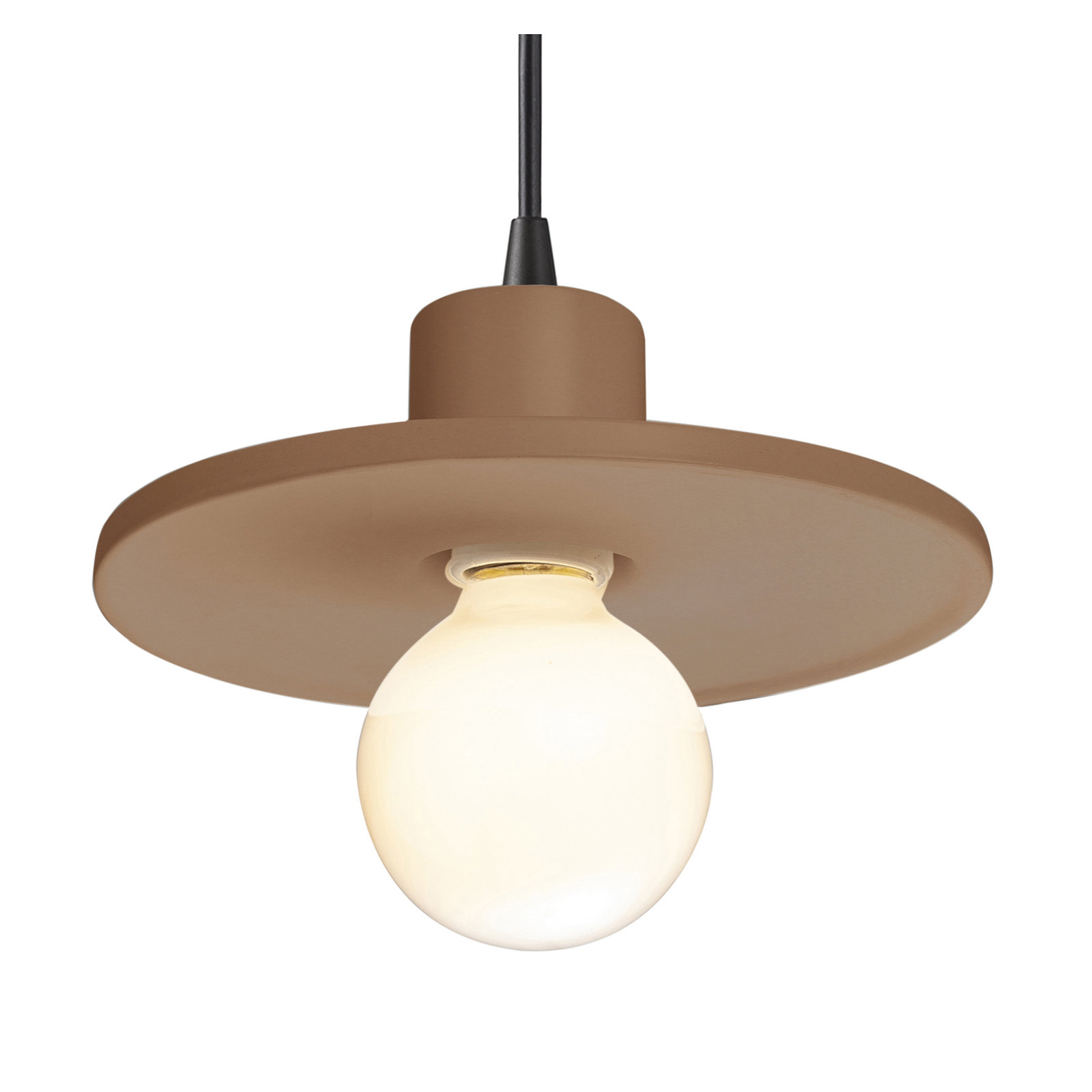 Marlena Single Pendant, Matte Black, Adobe