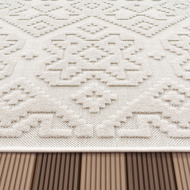 Geometric Indoor / Outdoor Rug, Rectangle 5'3" x 7'7"