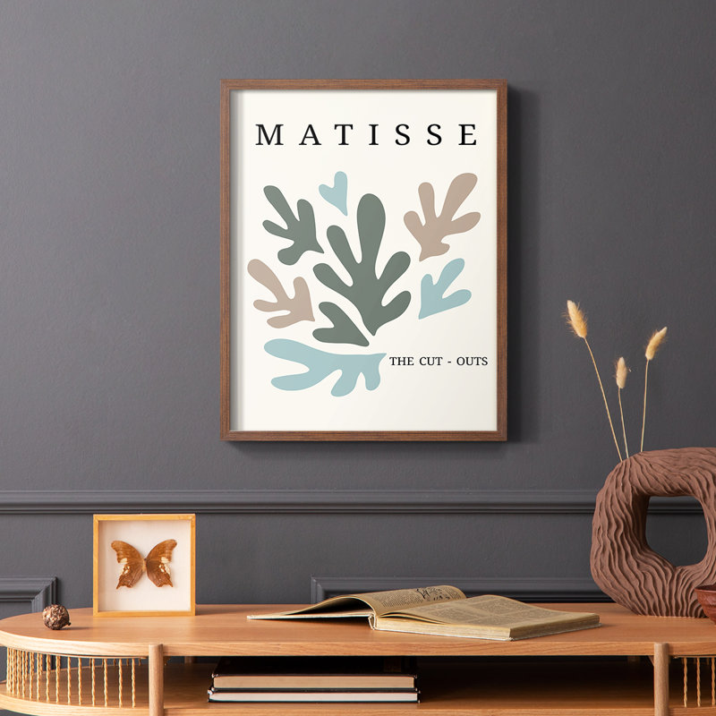Matisse CDII, reproduction encadrée - bois massif, Cadre photo brun simple, H 10 po x l 8 po