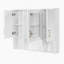 Armoire murale avec tablettes réglables, portes à fermeture en douceur pour la salle de bain-1691141653