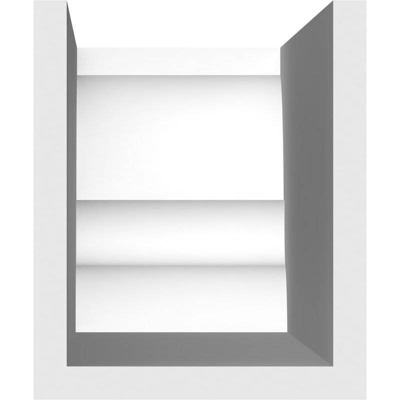 Queue de chevron standard en PVC de qualité architecturale Asheboro, H 6 po x L 5 po x P 30 po