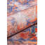 Tapis bleu orange à motif rétro tissé-159515995
