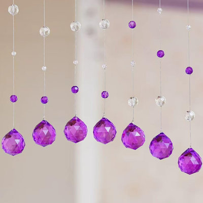 Rideau arqué en perles de cristal 20 cordes, cloison suspendue pour porte
