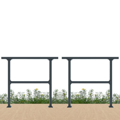 Ensemble de 2 rampes horizontales simples 40 po de hauteur, 4 pieds