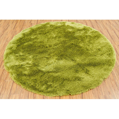 Naya Hand Loomed Modern Area Rug in Green