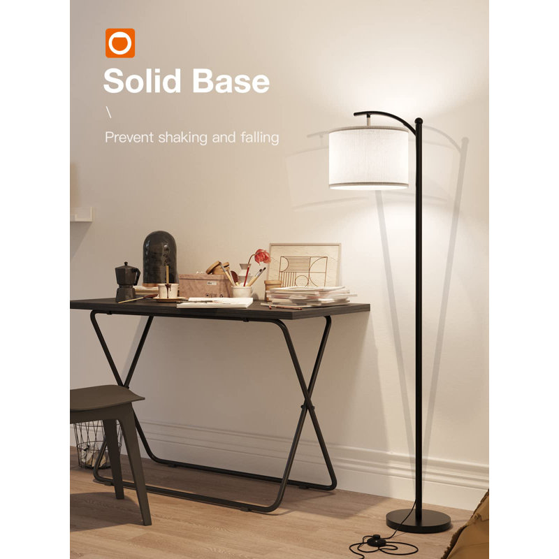 Clion Matte Traditional Floor Lamp, Gray/Black