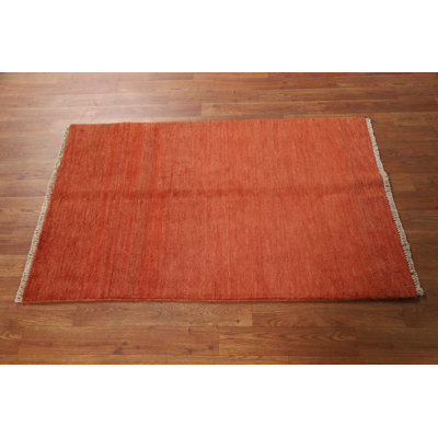 Tapis décoratif moderne orange Gabbeh 3 x 4