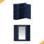 Armoire de rangement murale de salle de bain avec miroir, armoire à pharmacie avec tablette en bois réglable et portes, armoires de rangement montées avec 6 tablettes ouvertes-1398094652