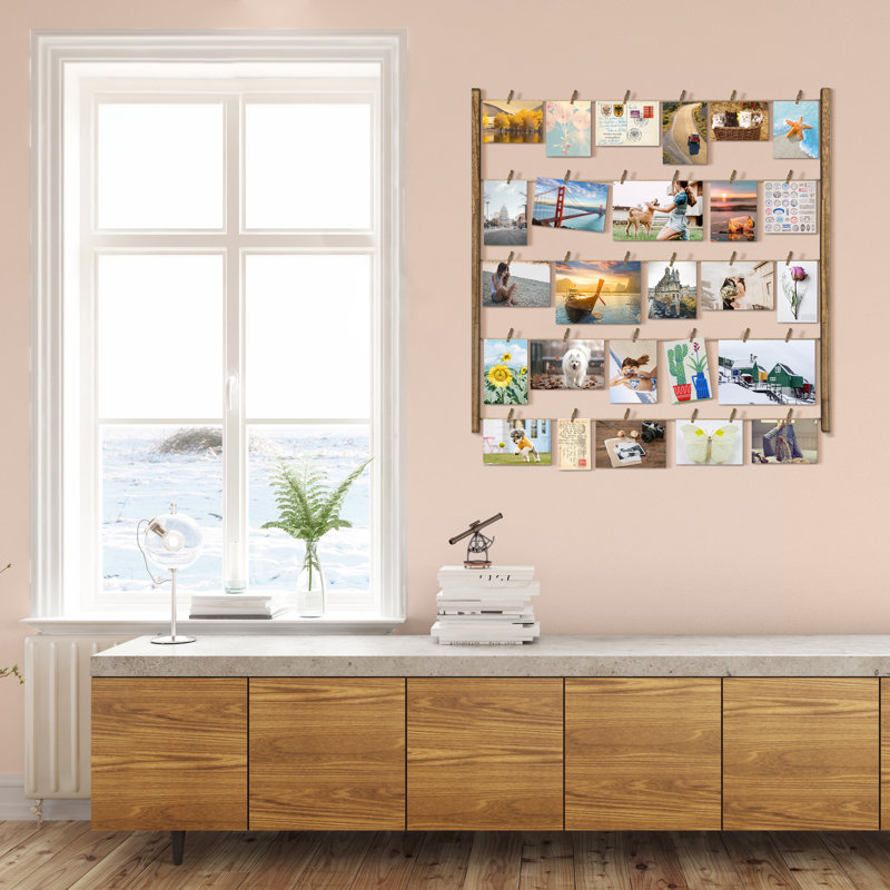 Cadre photo en bois collage, Brun
