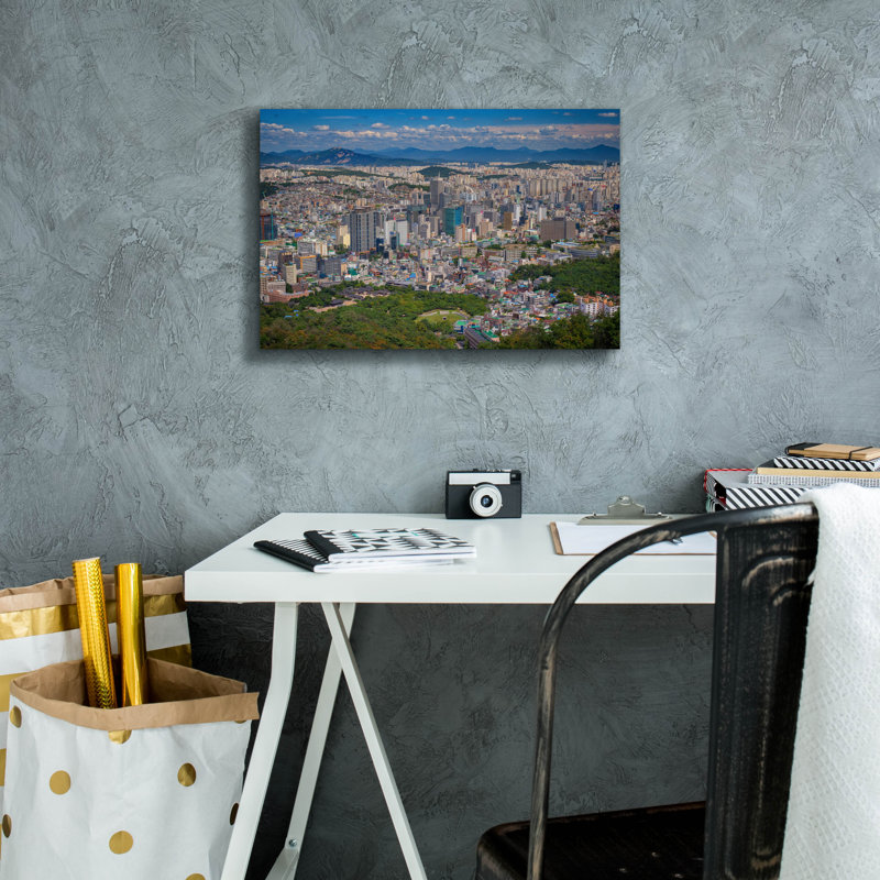 «Summer Day In Séoul» par Rick Berk, art mural sur toile, H 12 po x l 18 po x P 0,75 po