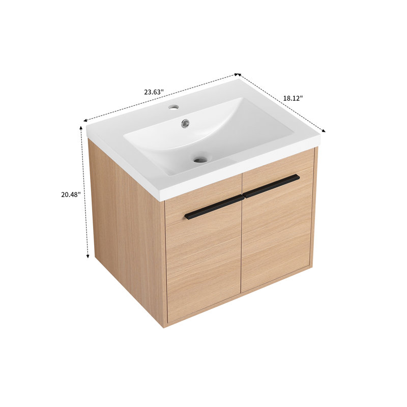 Meuble-lavabo simple avec plateau 23,63 po Hamlig