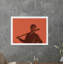 Baseball Player In Orange Print